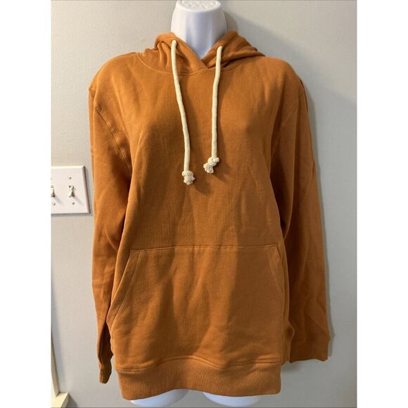 Pact Hoodie Unisex M Amber Brown Organic Cotton Pullover Sweatshirt Comfy NWT - Picture 1 of 7